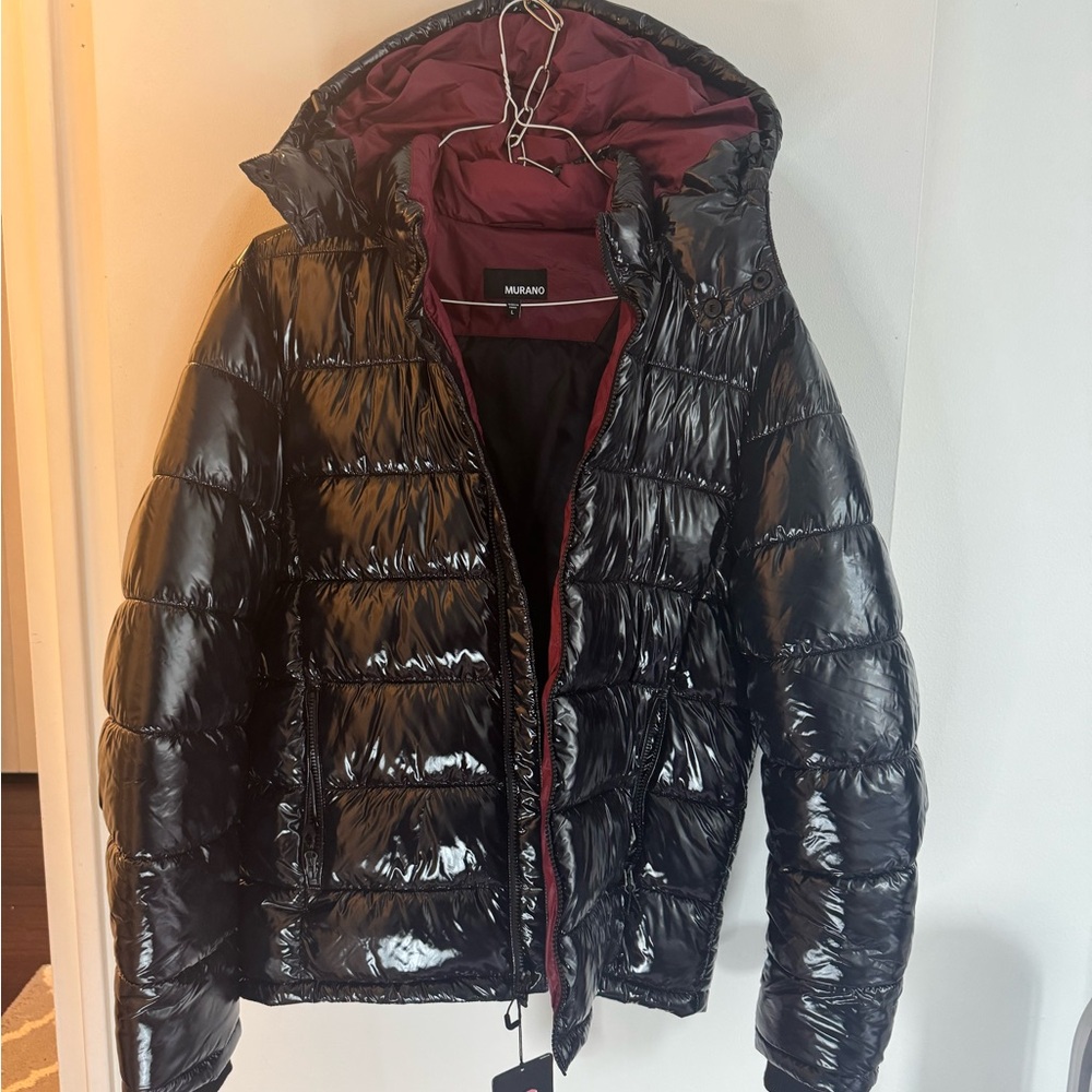 Murano Black Puffer Jacket for Men Size L NWT